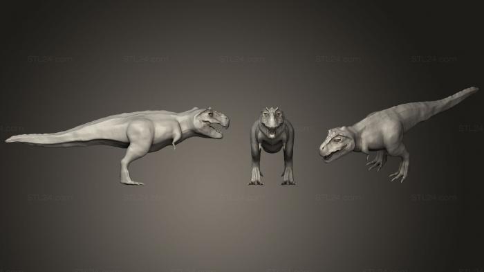 Статуэтки животных (Тиранозавр, STKJ_1814) 3D модель для ЧПУ станка
